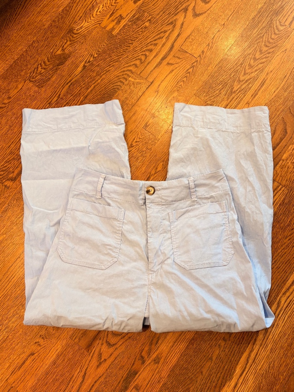 The Colette Magic Fabric Crop Wide-Leg Pants by Maeve - SKY - Picture 3 of 4